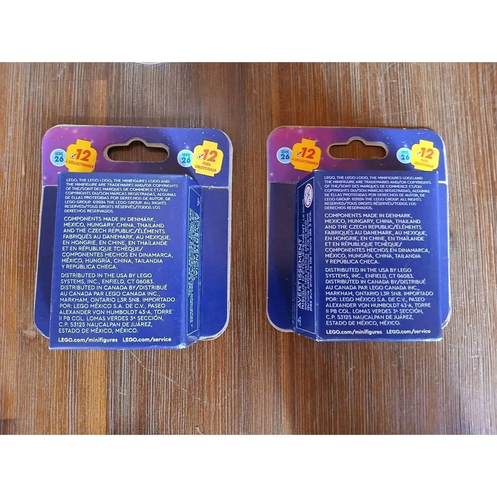 lot of 2 LEGO 71046 Minifigures Series 26: mystery‎ box containing one figure